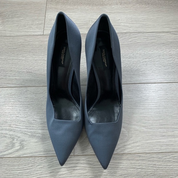 Dolce & Gabbana Satin Pointed Toe Heels - Picture 6 of 15